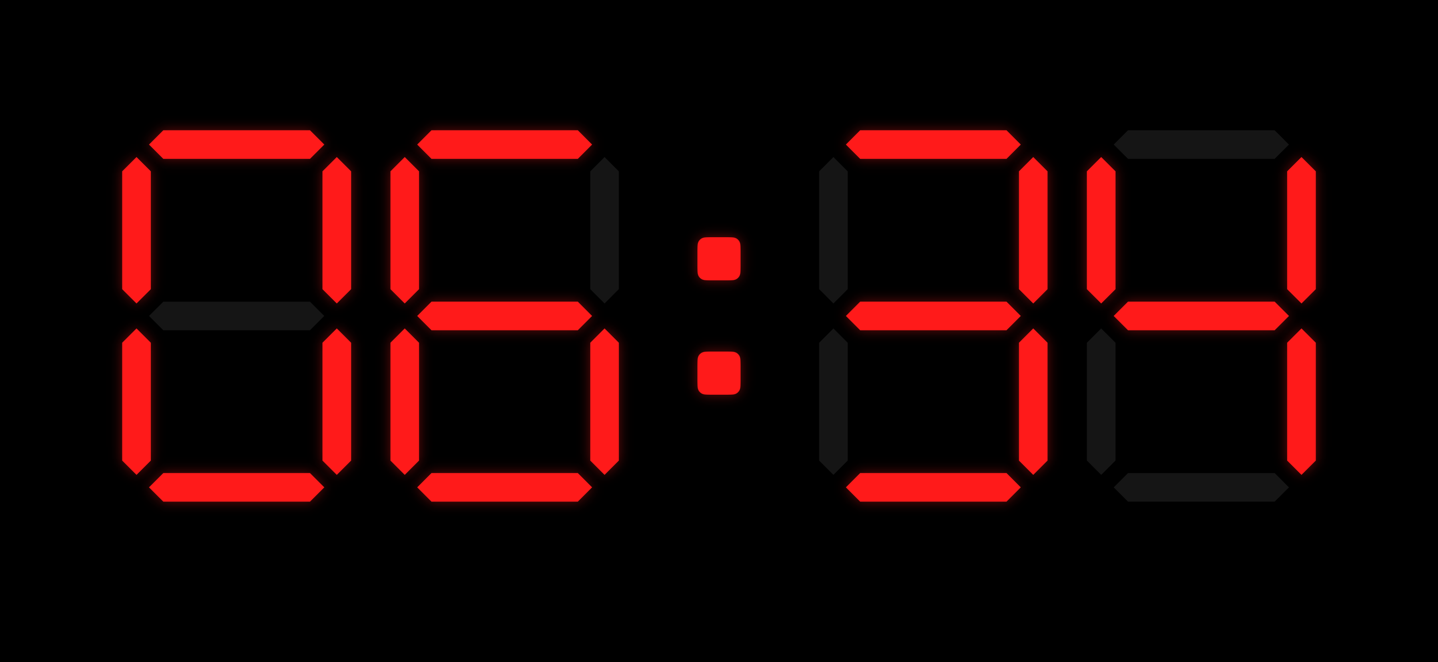 BoxClock countdown timer with LED display counting down