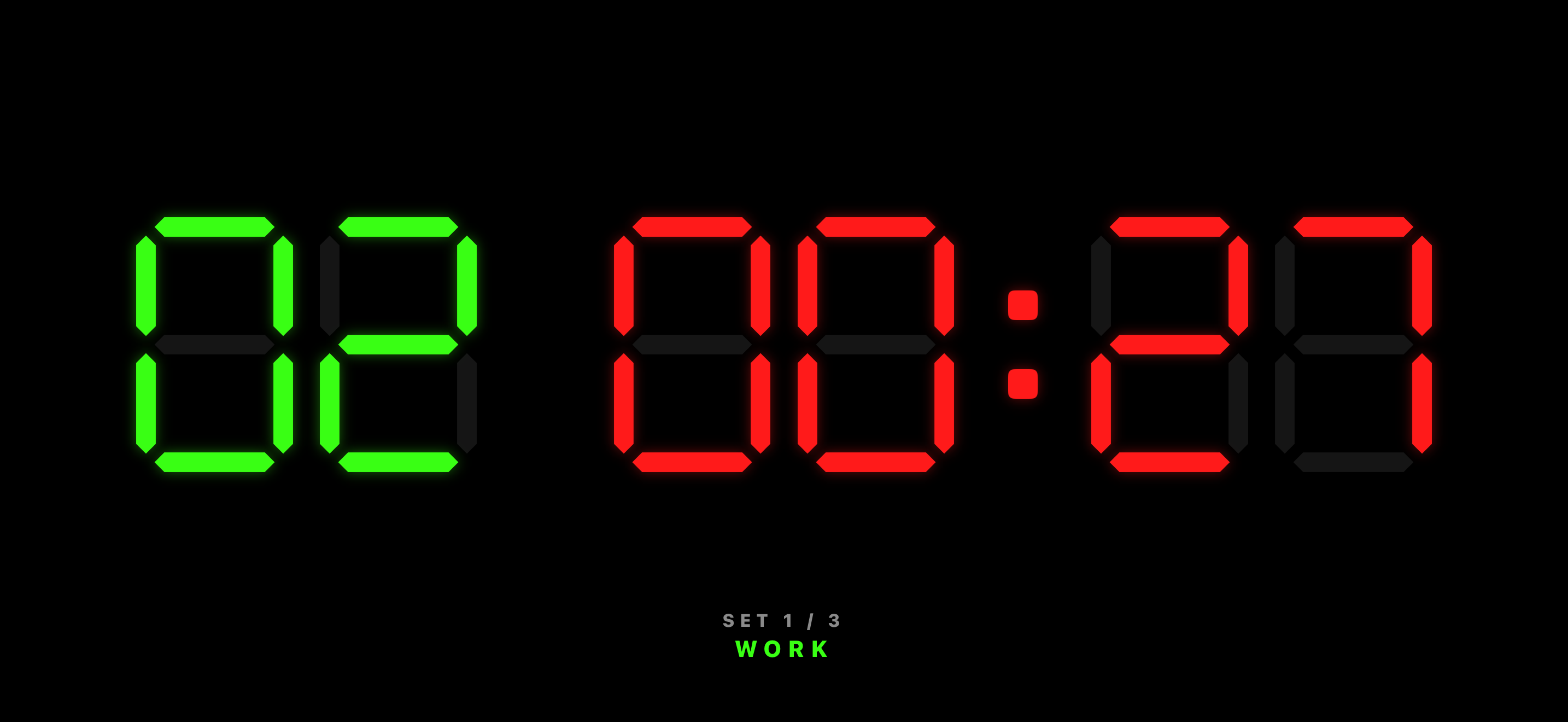 BoxClock custom interval timer with work/rest phase display